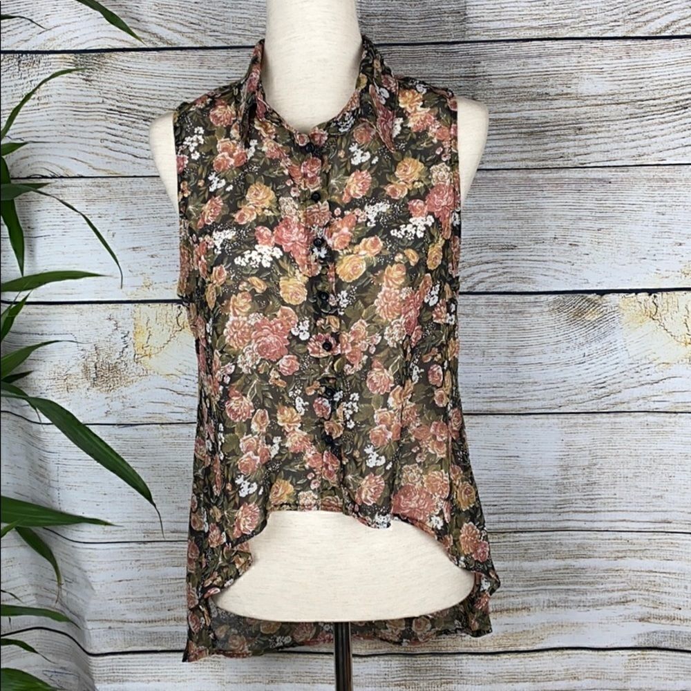 John Galt BRANDY MELVILLE Floral Hi Low Top